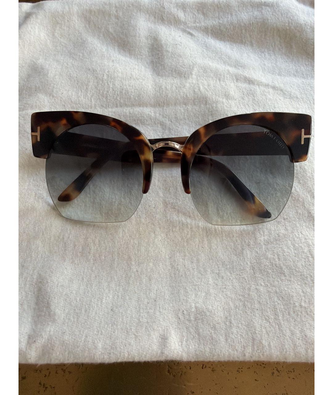 TOM FORD Темно-синие пластиковые солнцезащитные очки, фото 5