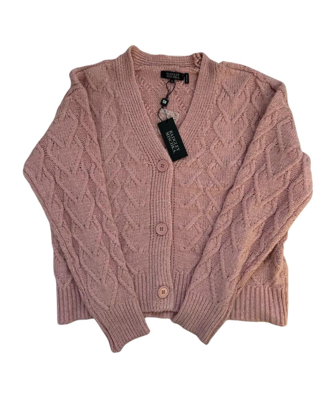 BADGLEY MISCHKA Розовый полиэстеровый кардиган, фото 1