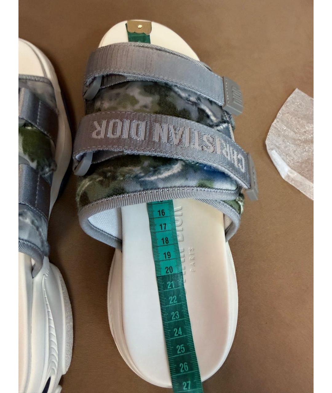 CHRISTIAN DIOR Мульти неопреновые шлепанцы, фото 7