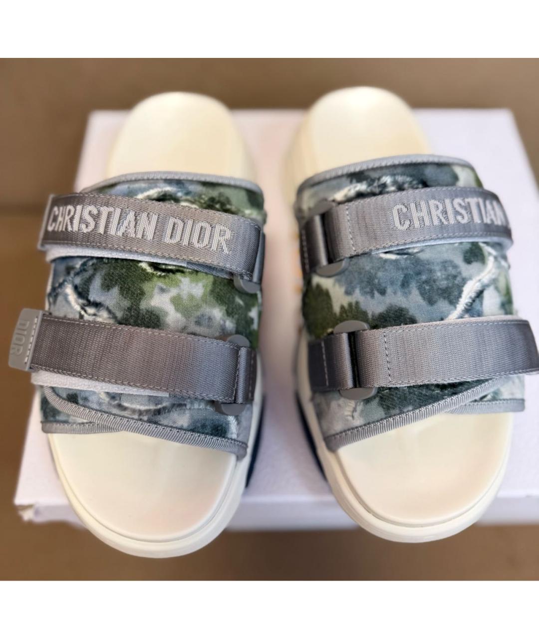 CHRISTIAN DIOR Мульти неопреновые шлепанцы, фото 2