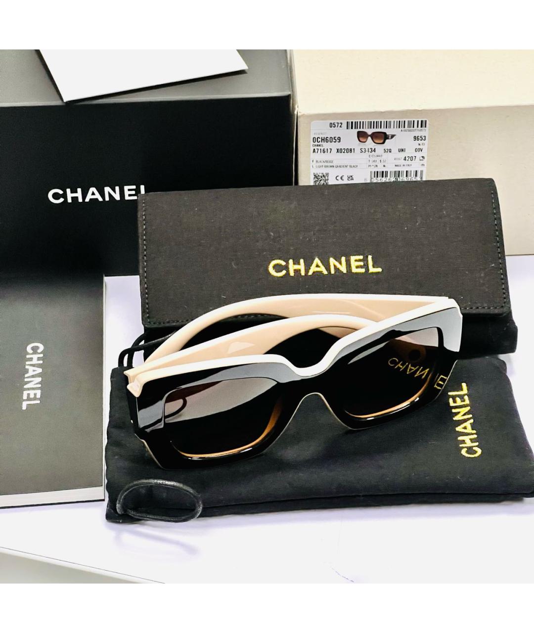 CHANEL Черные солнцезащитные очки, фото 4