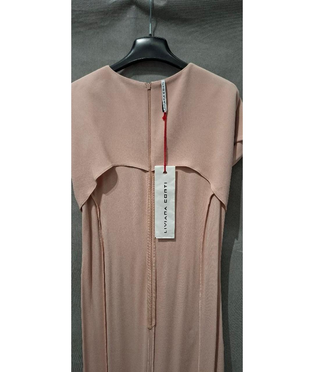 LIVIANA CONTI Розовое вискозное коктейльное платье, фото 3