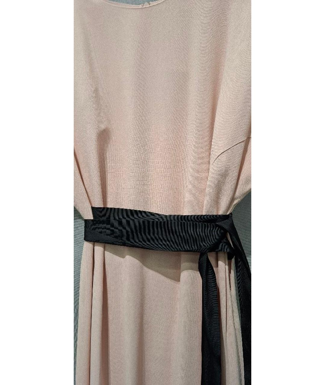 LIVIANA CONTI Розовое вискозное коктейльное платье, фото 4