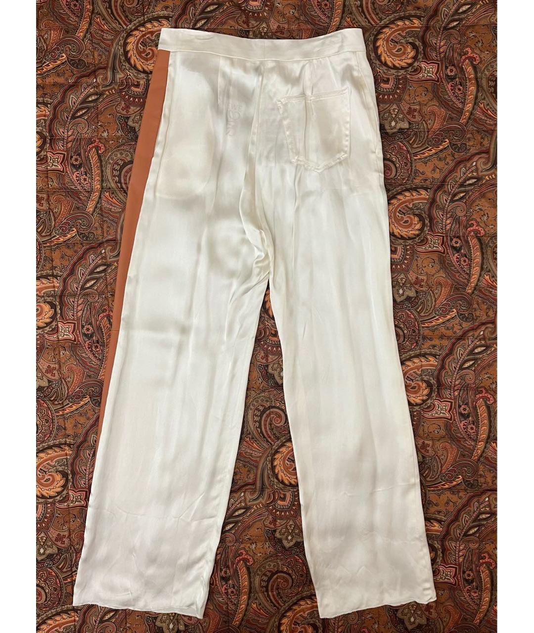 LOEWE Белые вискозные брюки широкие, фото 2