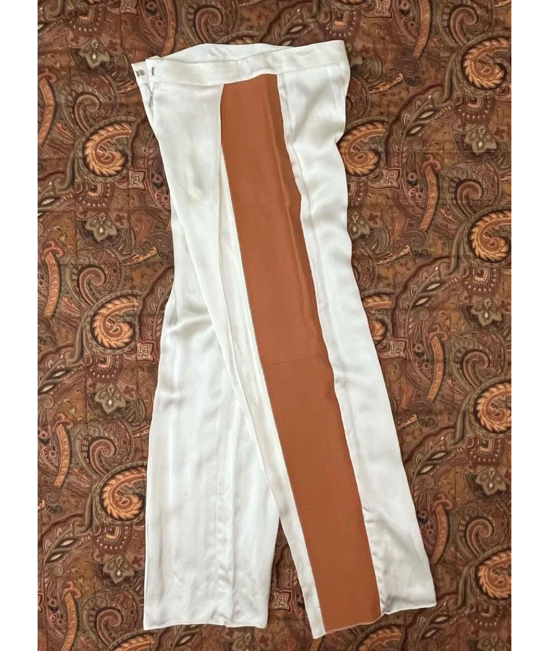 LOEWE Белые вискозные брюки широкие, фото 6