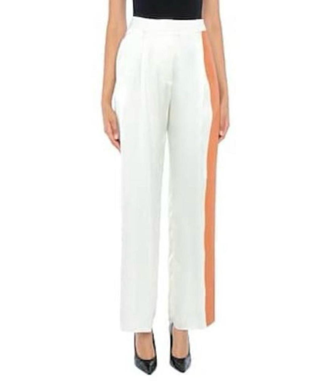 LOEWE Белые вискозные брюки широкие, фото 8