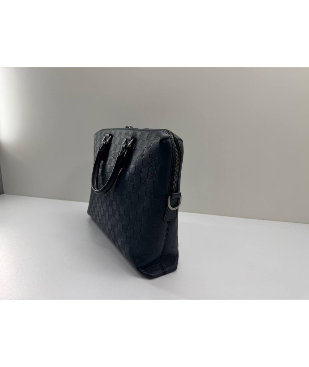 LOUIS VUITTON Зеленый кожаный портфель, фото 7