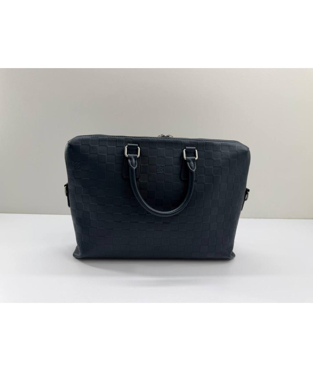 LOUIS VUITTON Зеленый кожаный портфель, фото 10