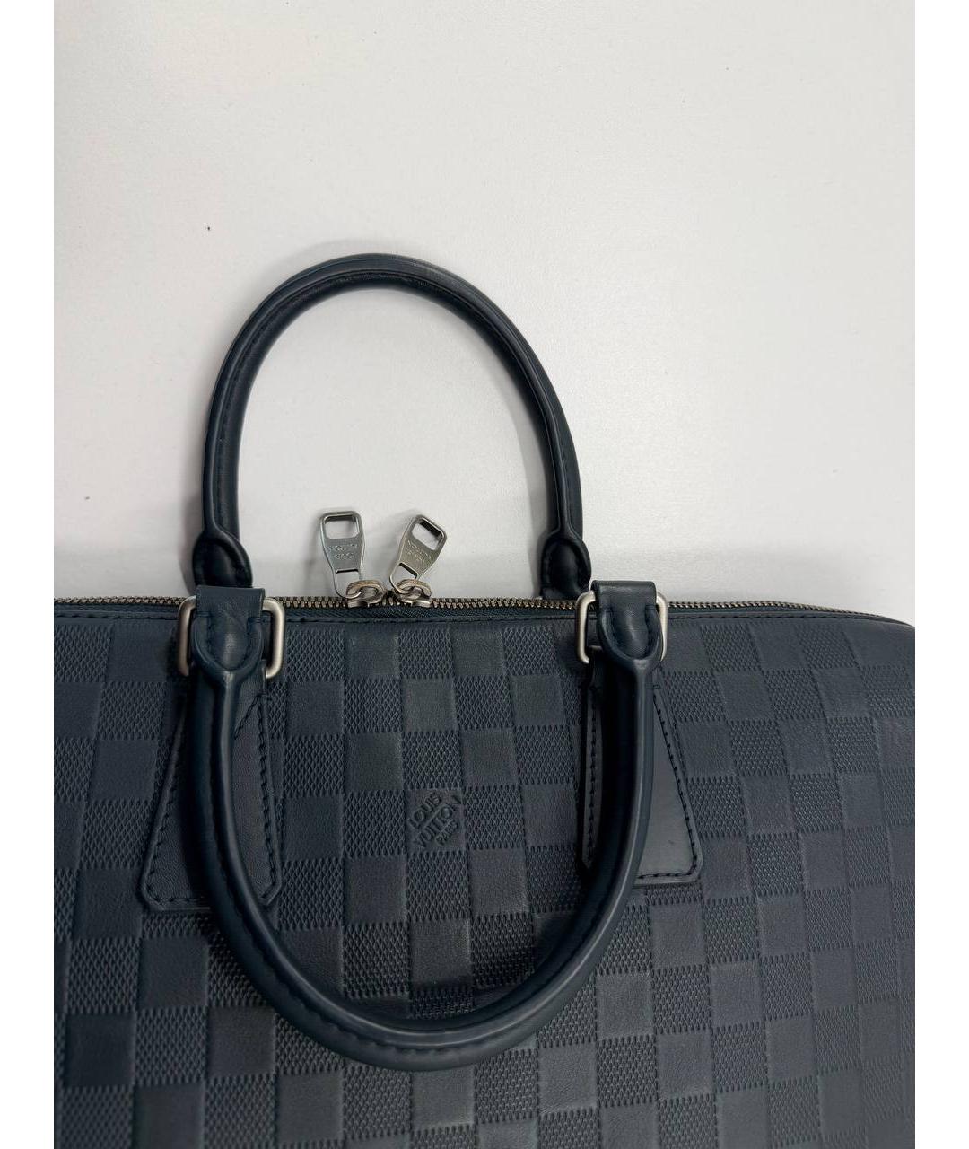 LOUIS VUITTON Зеленый кожаный портфель, фото 9