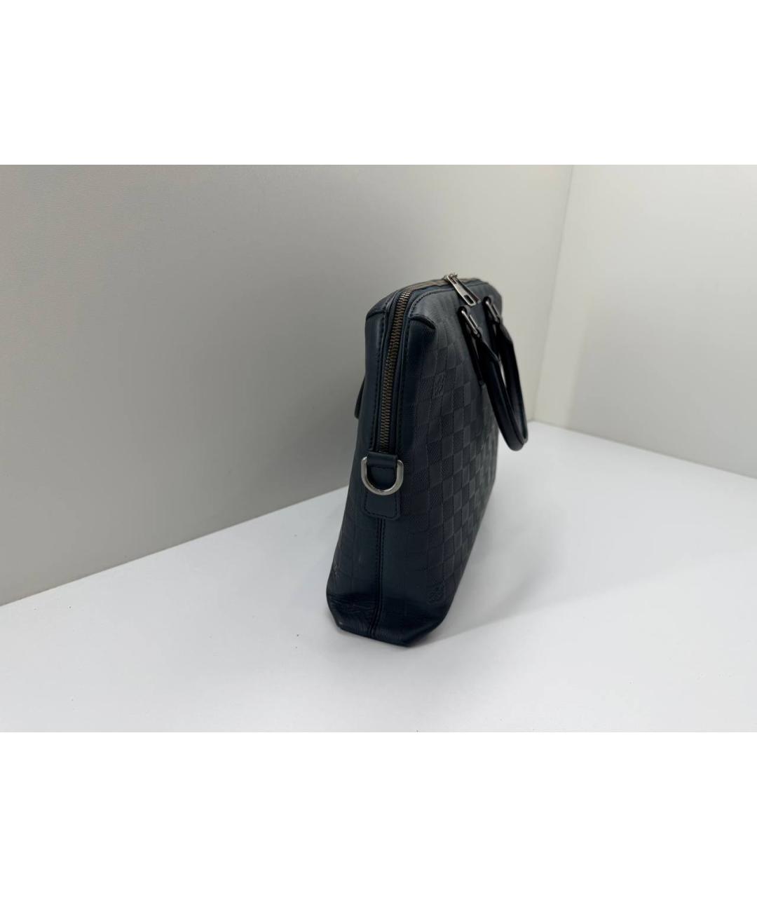 LOUIS VUITTON Зеленый кожаный портфель, фото 5