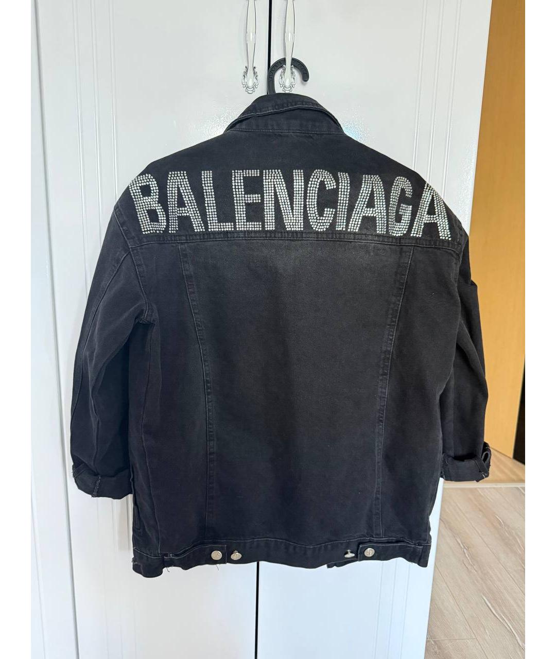 BALENCIAGA Антрацитовая деним куртка, фото 2