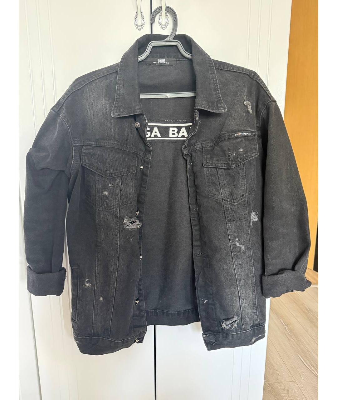 BALENCIAGA Антрацитовая деним куртка, фото 5