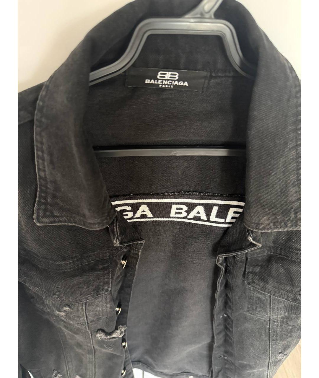 BALENCIAGA Антрацитовая деним куртка, фото 4
