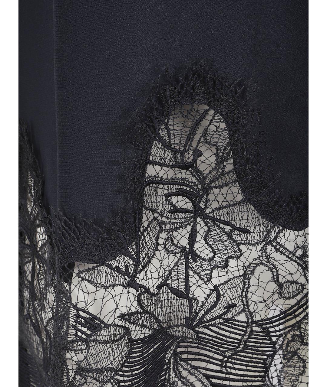 FABIANA FILIPPI Темно-синяя ацетатная футболка, фото 2