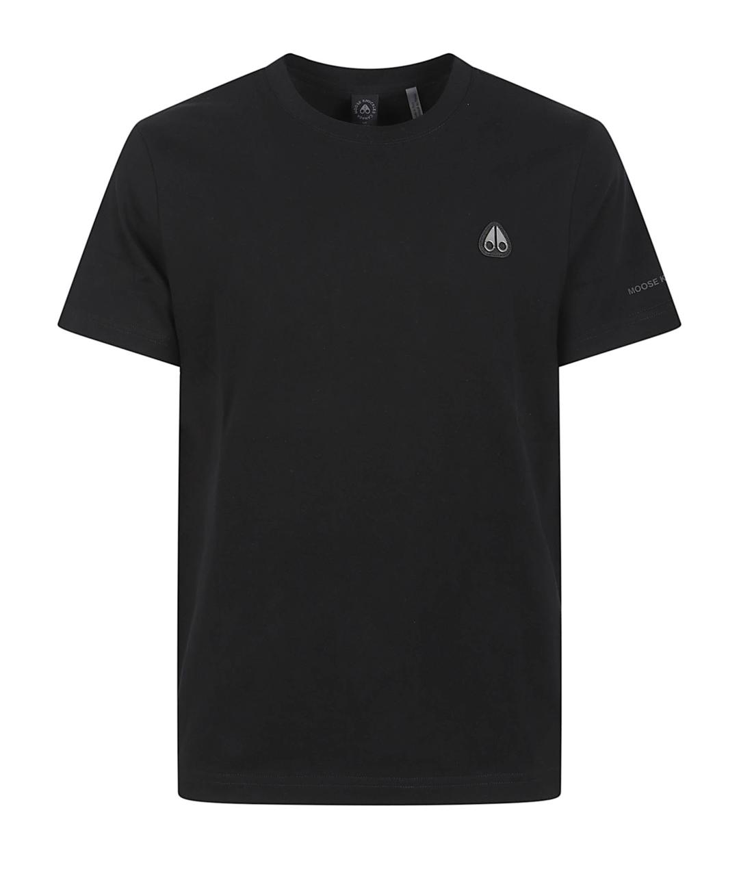 MOOSE KNUCKLES Черная хлопковая футболка, фото 1