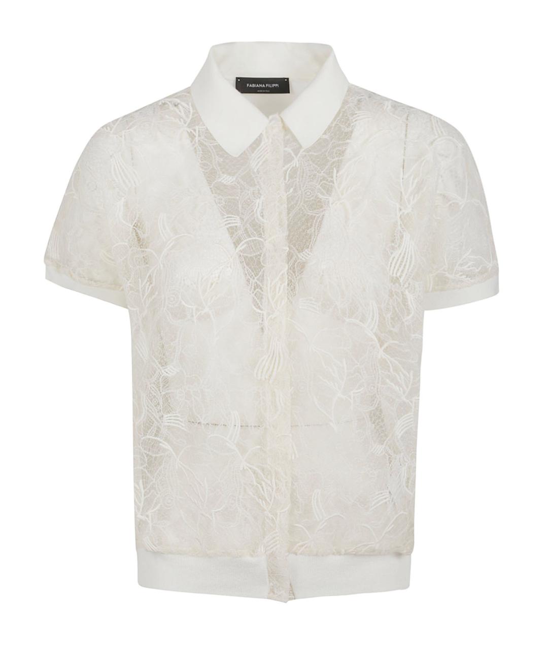 FABIANA FILIPPI Белая шелковая рубашка, фото 1