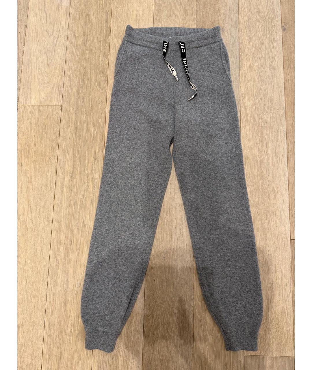 CELINE Серый кашемировый костюм с брюками, фото 2