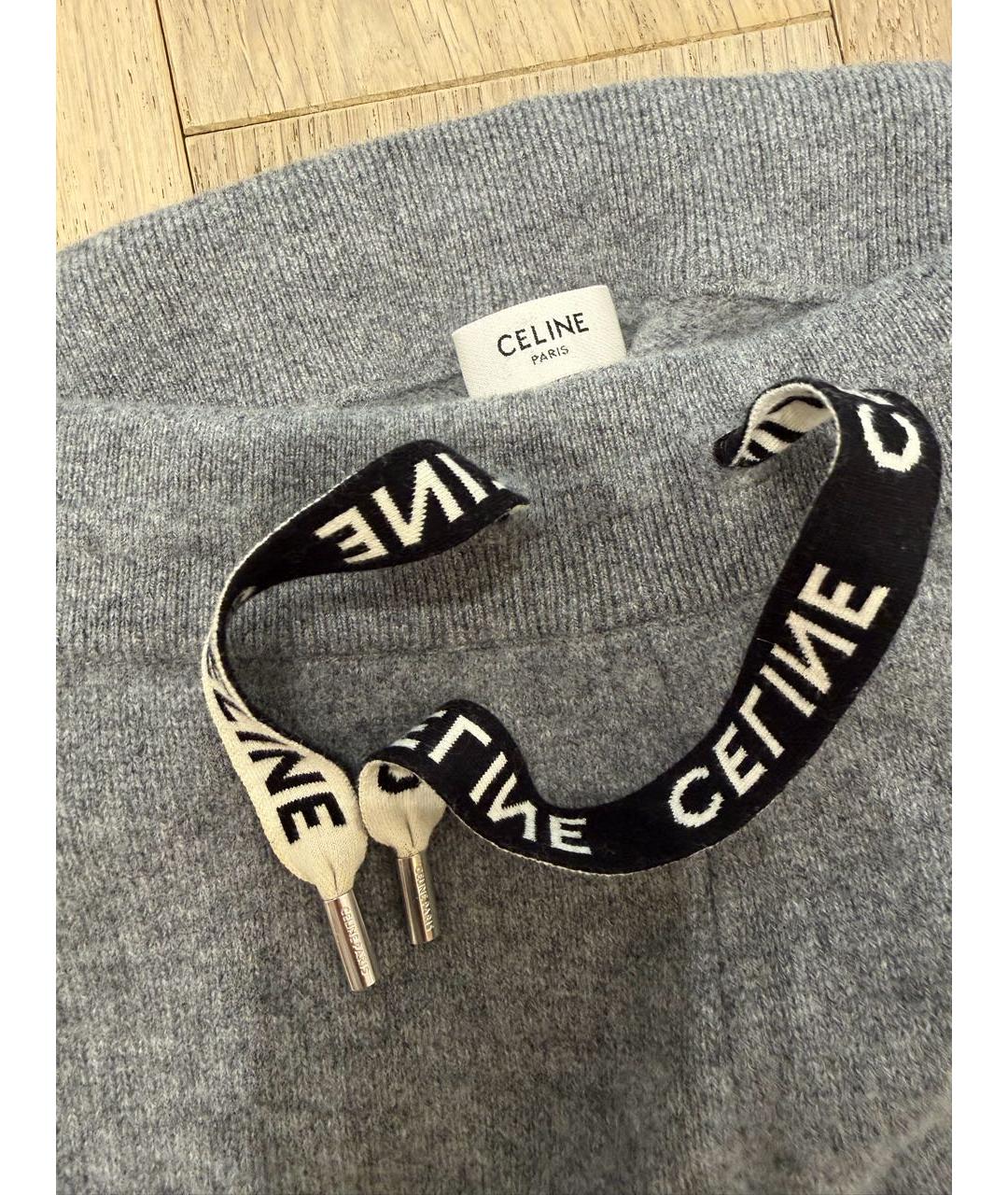 CELINE Серый кашемировый костюм с брюками, фото 4