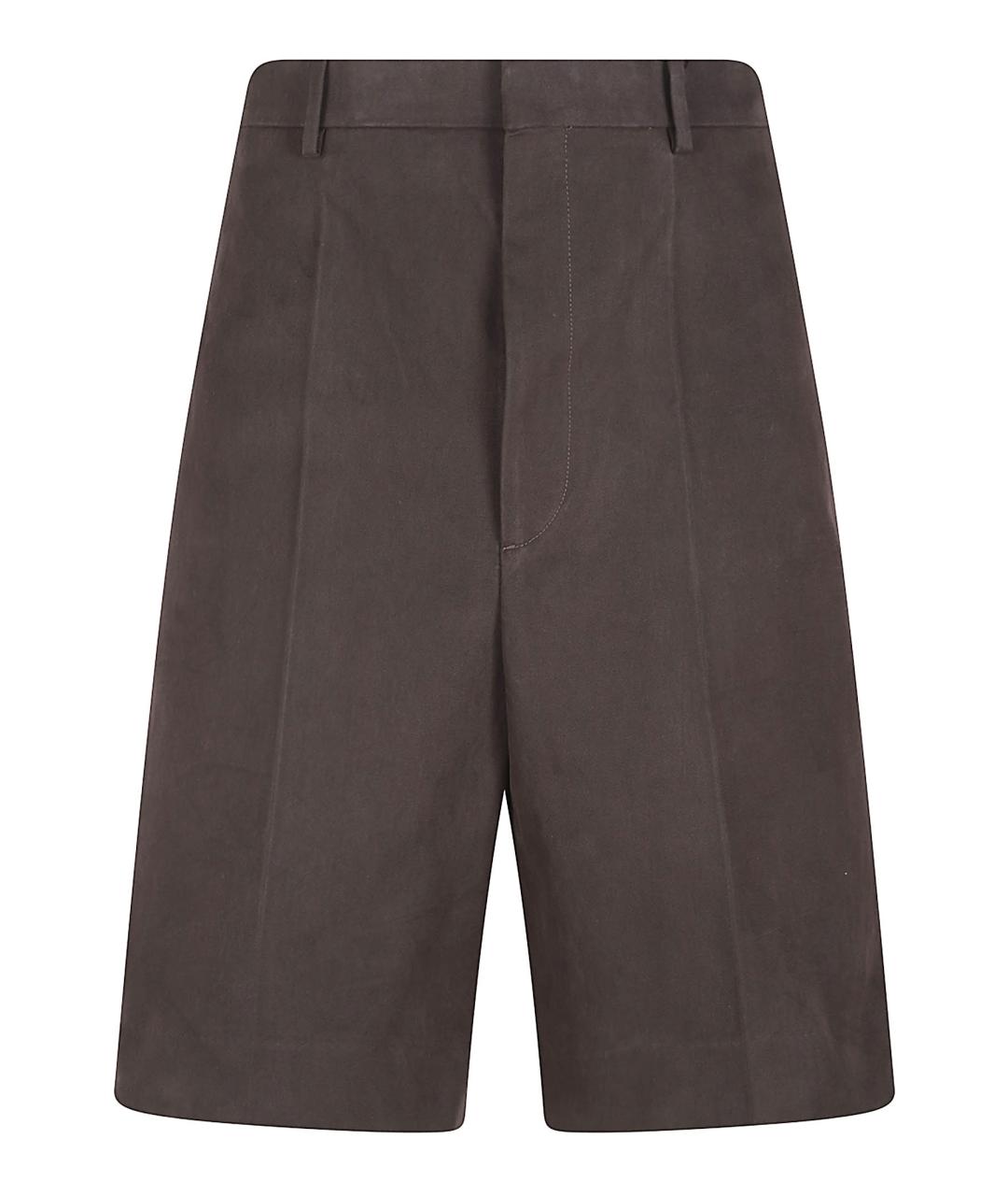 BOTTEGA VENETA Коричневые хлопковые шорты, фото 1