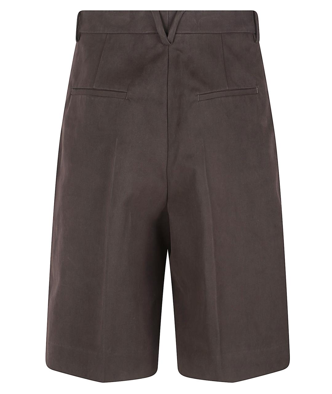 BOTTEGA VENETA Коричневые хлопковые шорты, фото 3