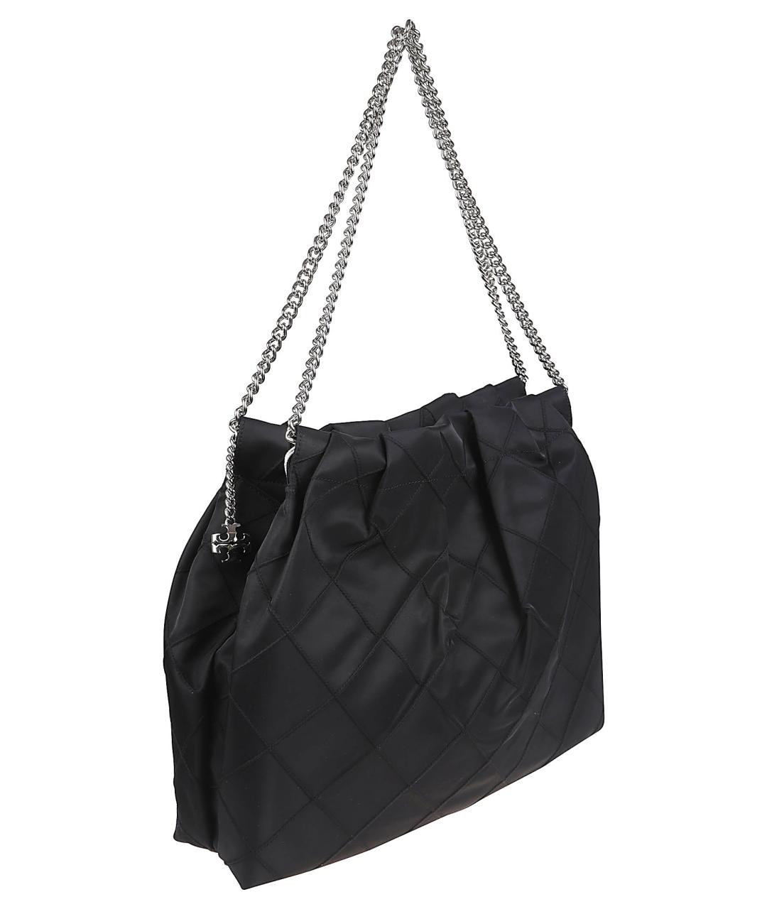 TORY BURCH Черная тканевая сумка тоут, фото 3