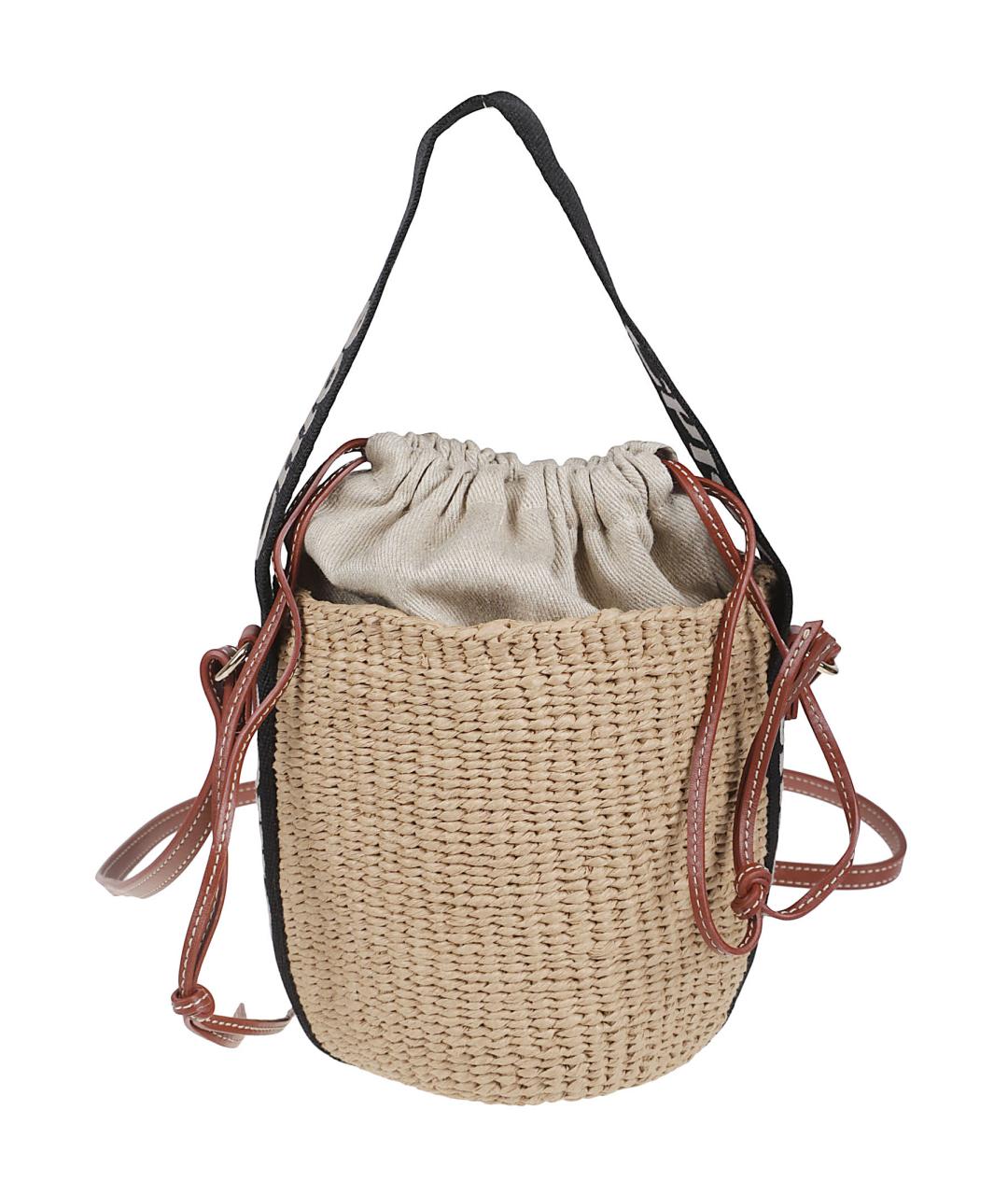 CHLOE Бежевая пелетеная сумка тоут, фото 1