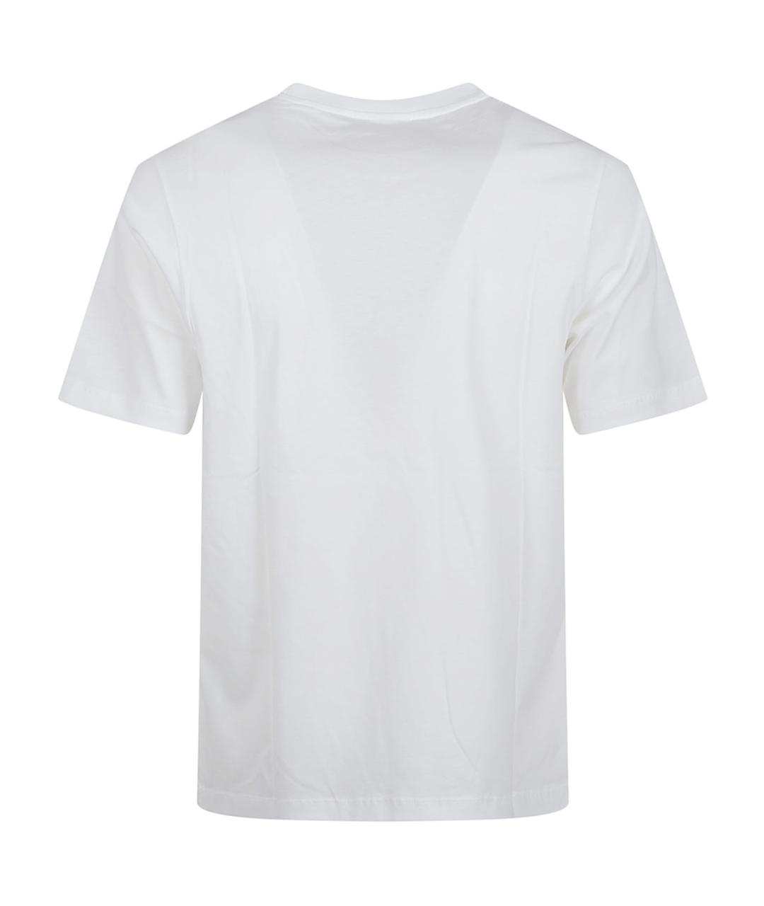 MAISON KITSUNE Белая хлопковая футболка, фото 3