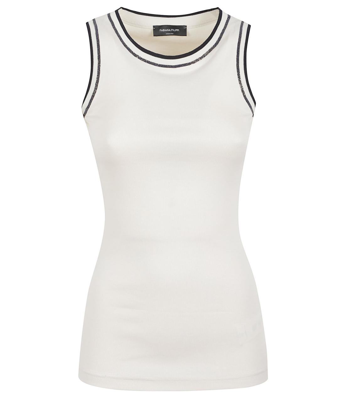 FABIANA FILIPPI Белая хлопковая майка, фото 1