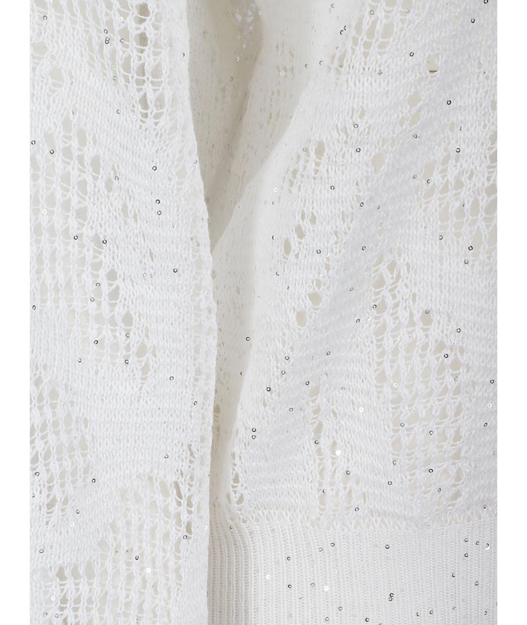 BRUNELLO CUCINELLI Белый льняной джемпер / свитер, фото 2