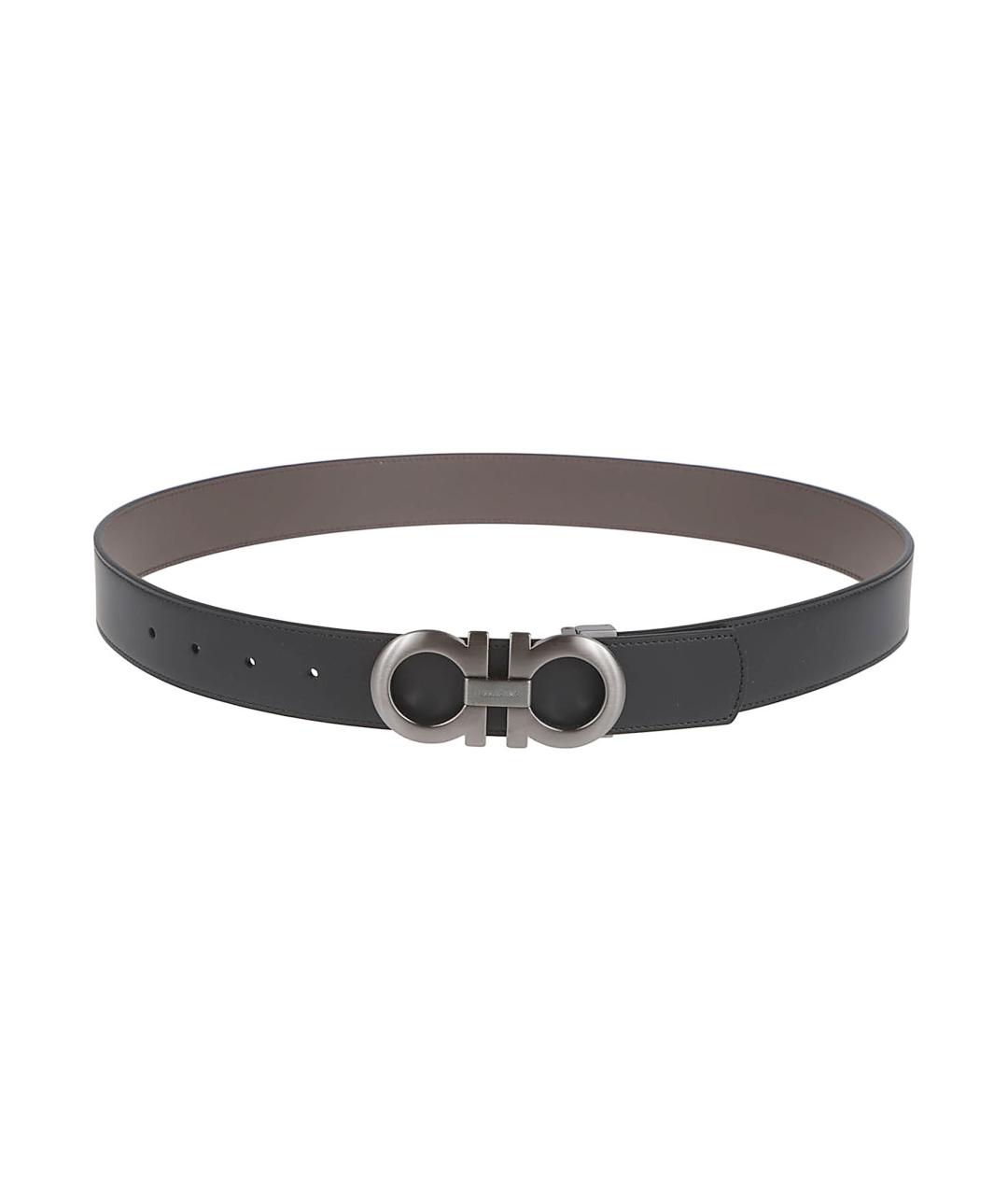 FERRAGAMO Черный кожаный ремень, фото 2