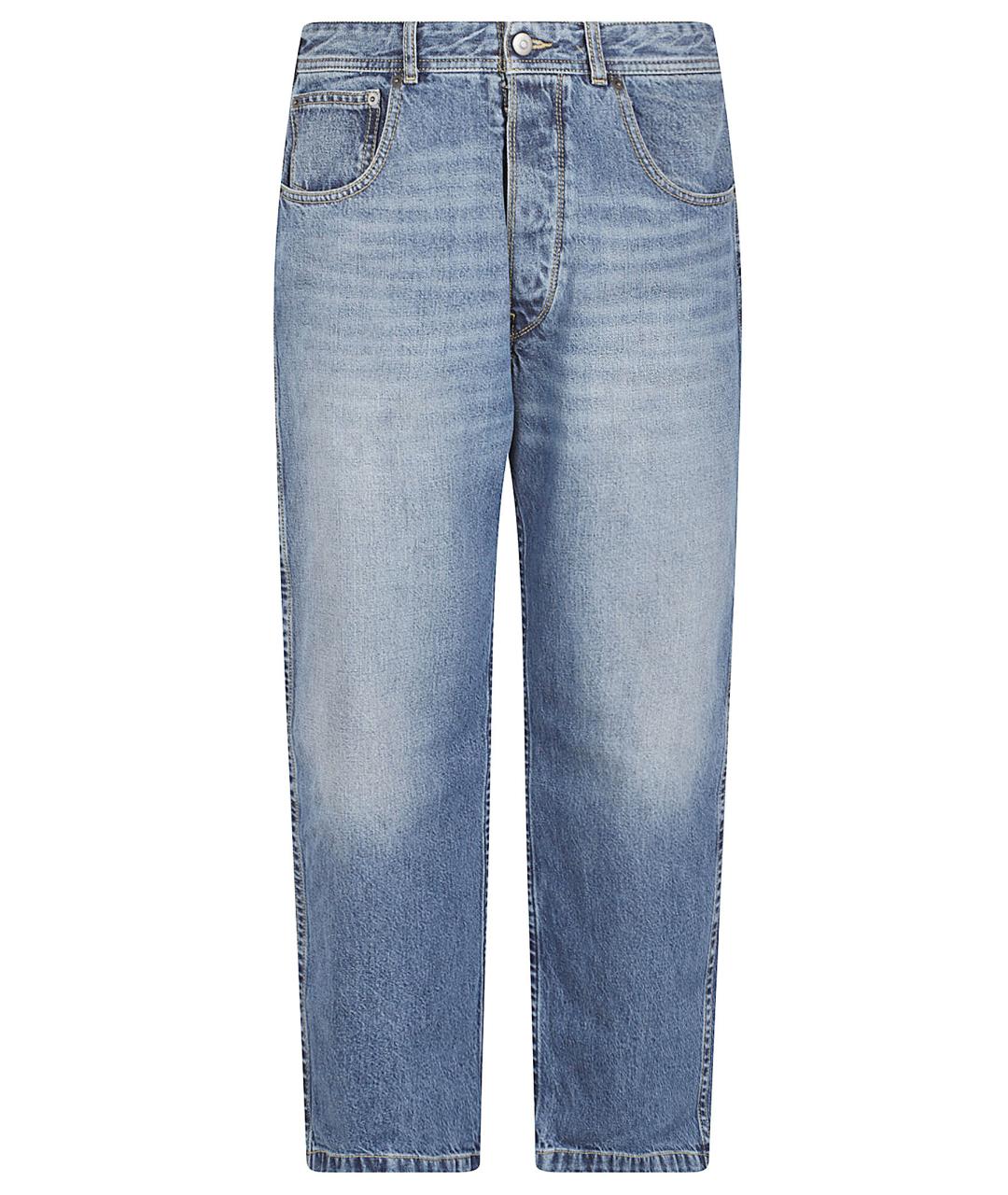 MAISON MARGIELA Синие хлопковые прямые джинсы, фото 1