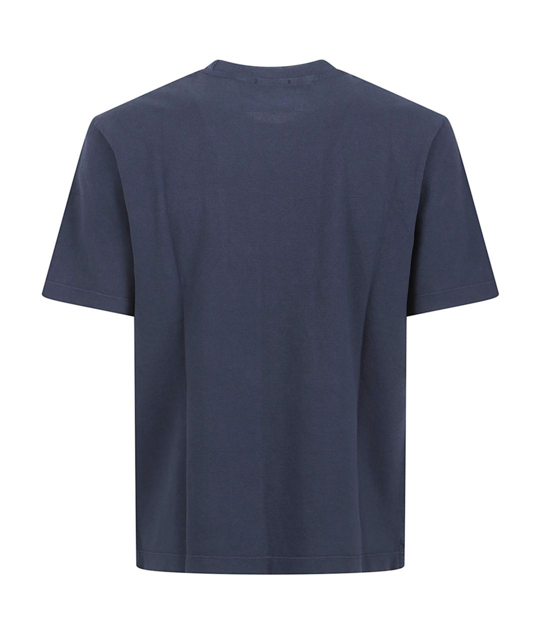 CP COMPANY Синяя хлопковая футболка, фото 3