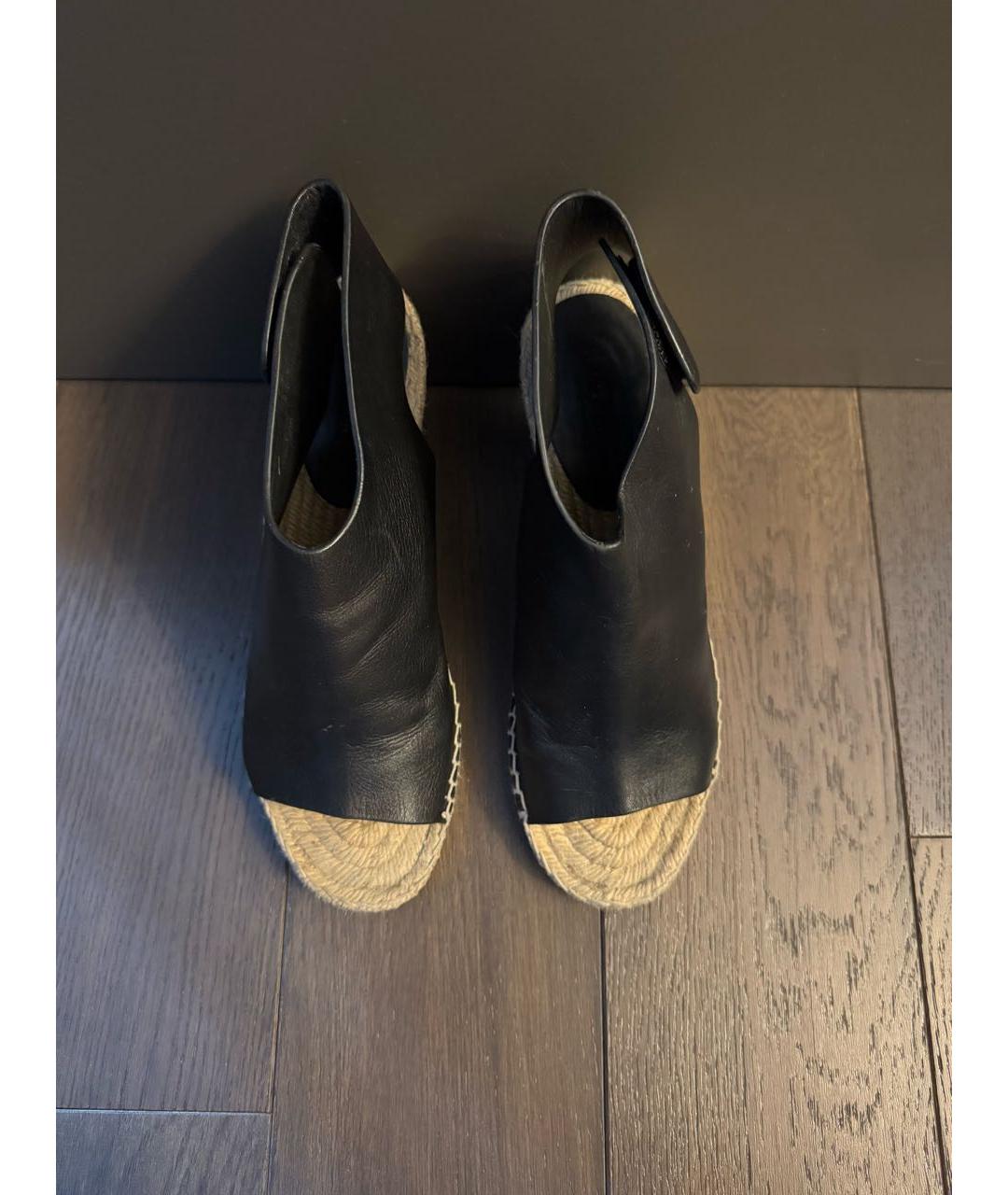CELINE Черные кожаные эспадрильи, фото 7