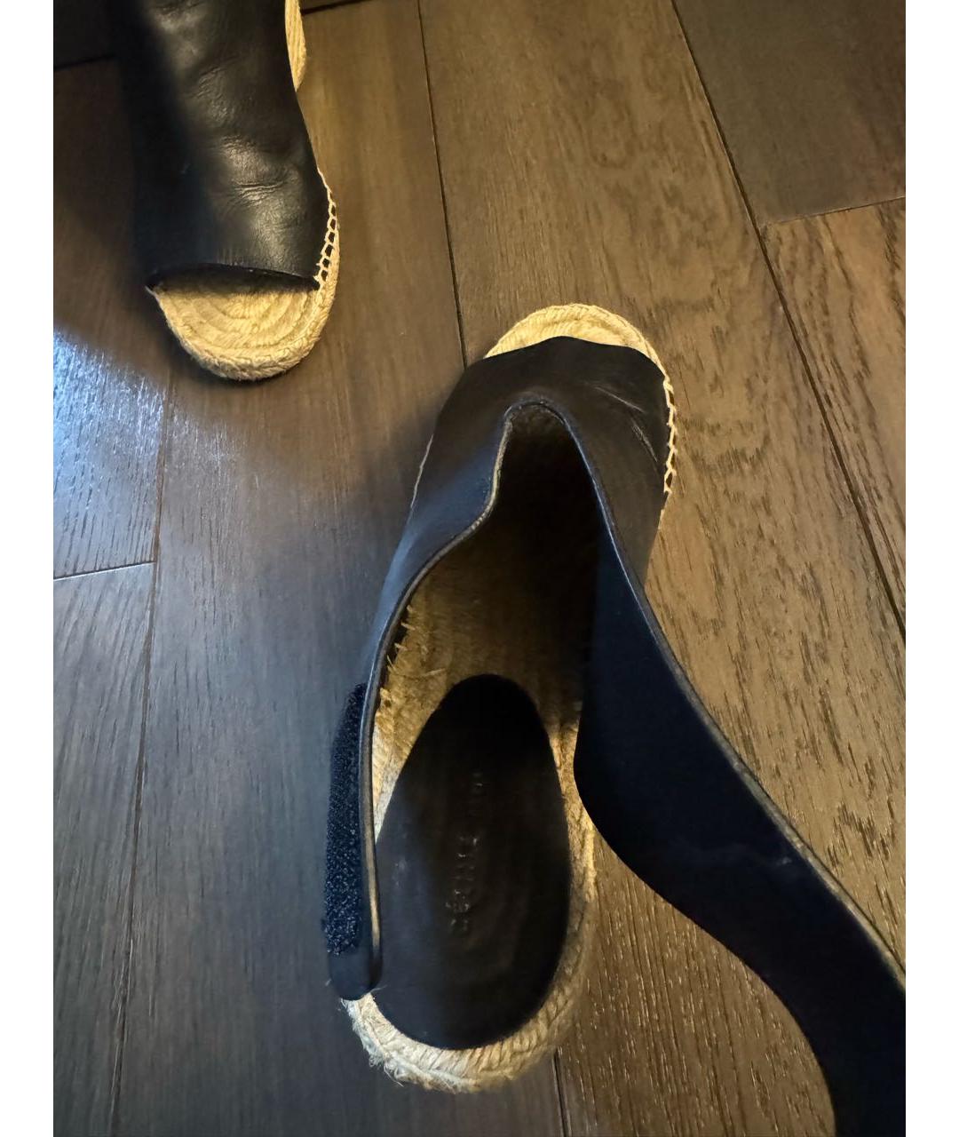 CELINE Черные кожаные эспадрильи, фото 6