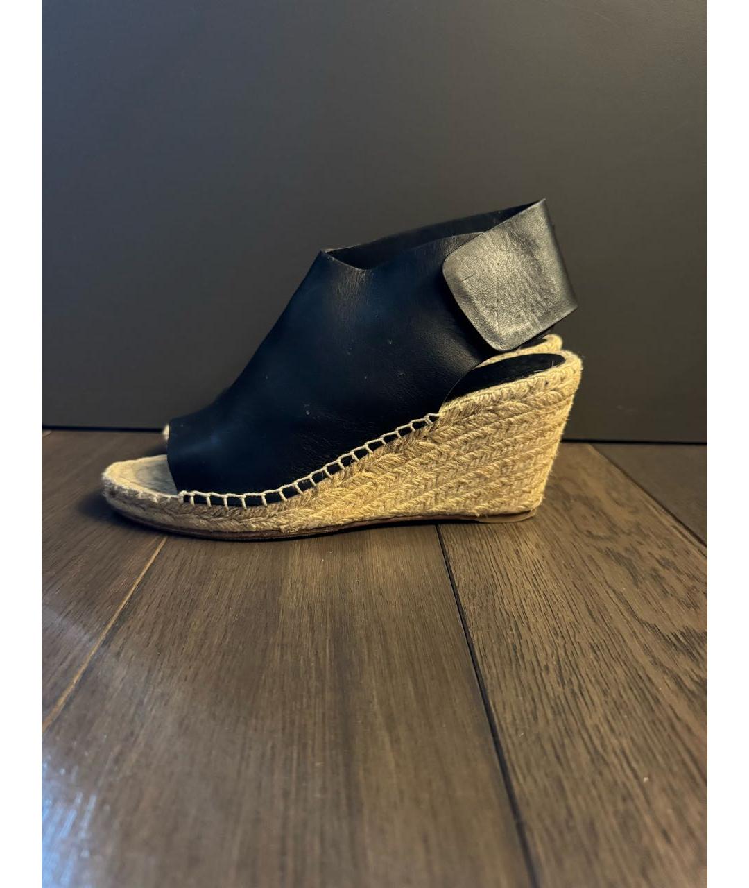 CELINE Черные кожаные эспадрильи, фото 8