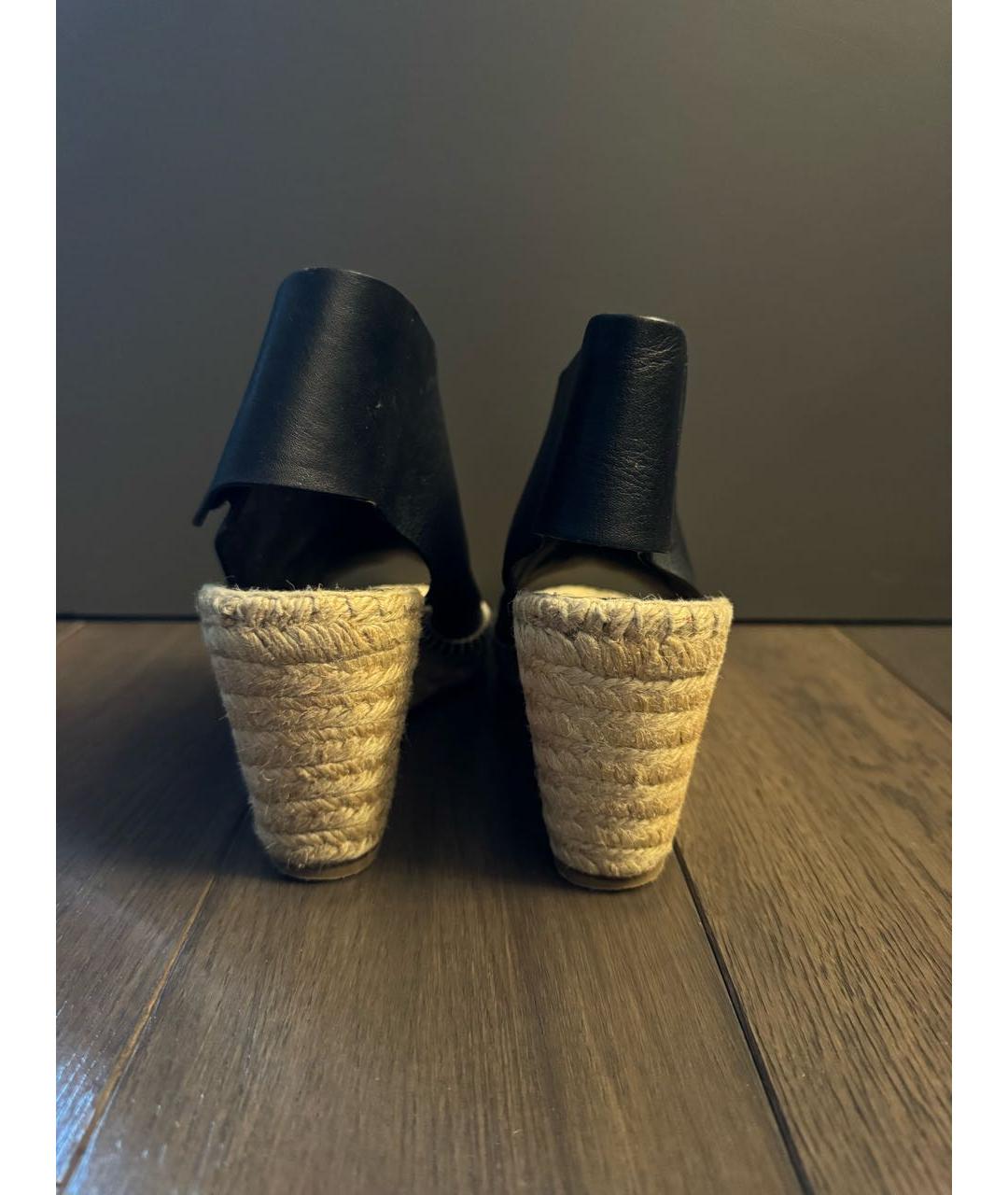CELINE Черные кожаные эспадрильи, фото 3