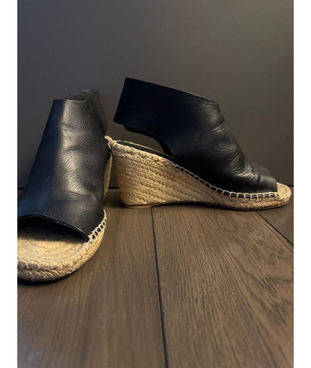 CELINE Черные кожаные эспадрильи, фото 4