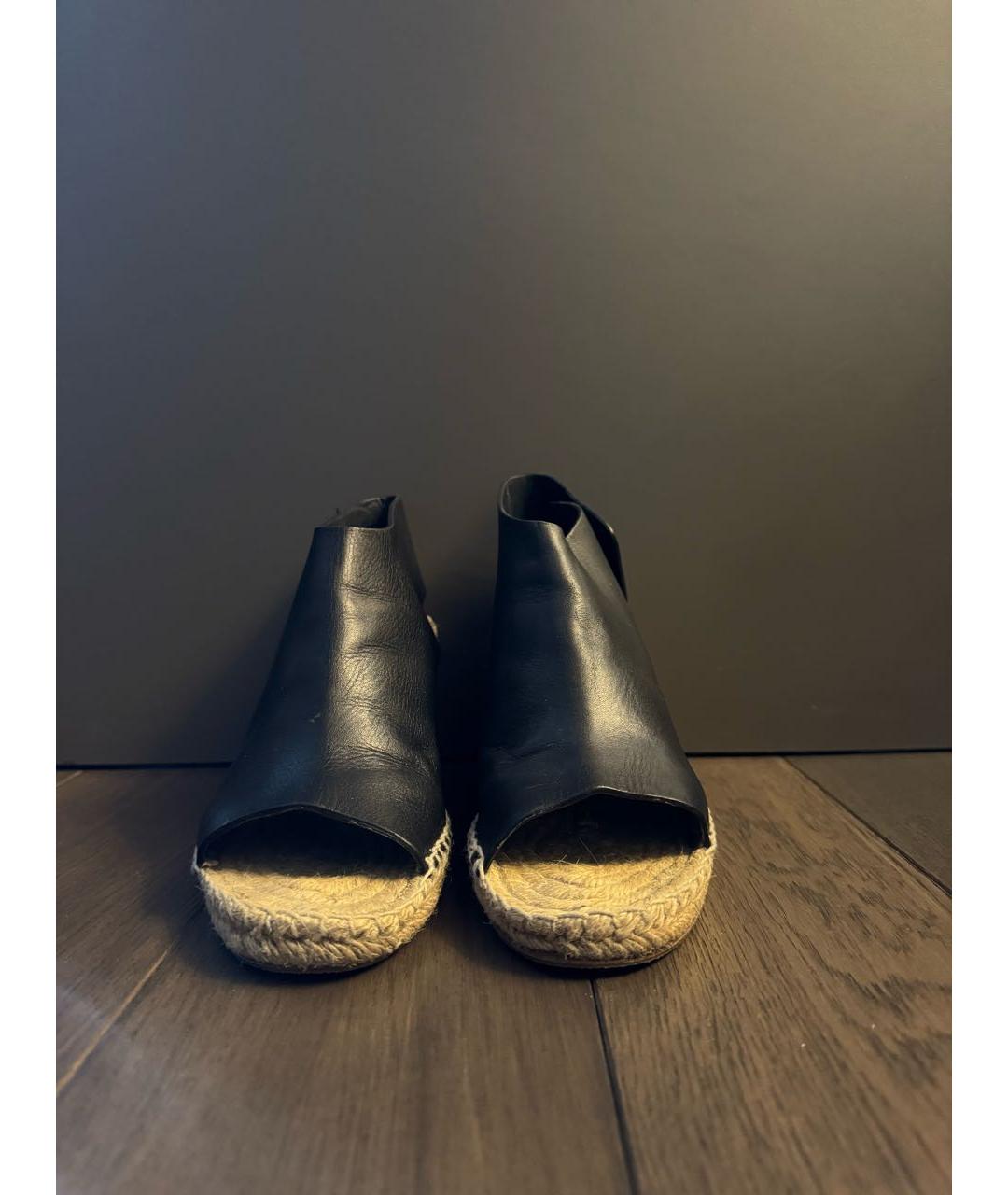 CELINE Черные кожаные эспадрильи, фото 2