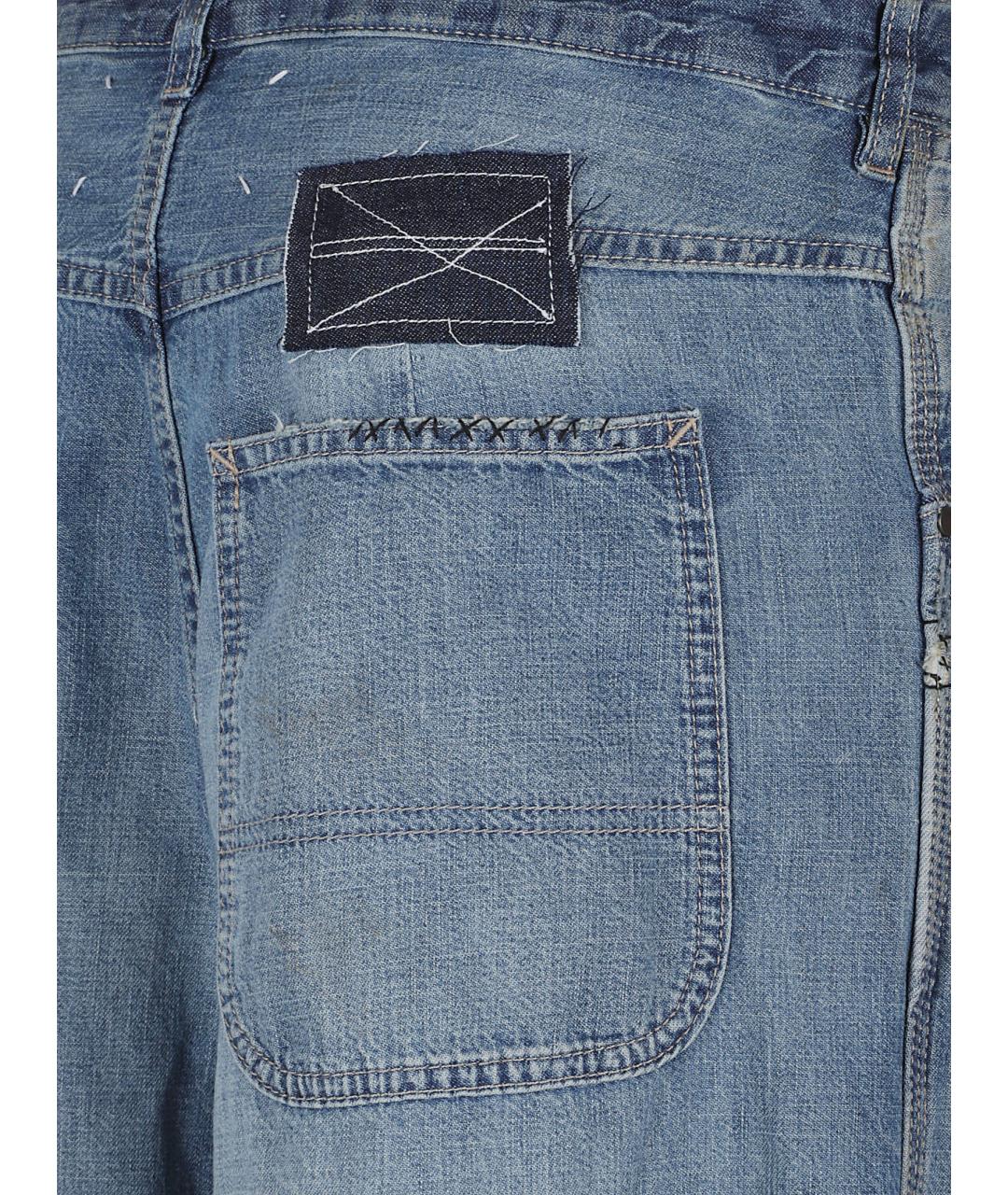 MAISON MARGIELA Синие хлопковые прямые джинсы, фото 2