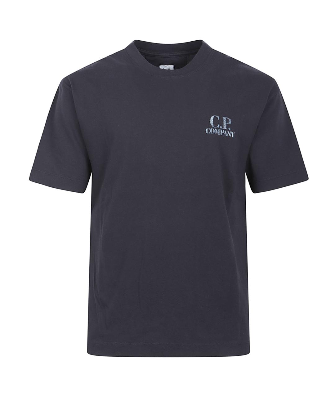 CP COMPANY Темно-синяя хлопковая футболка, фото 1