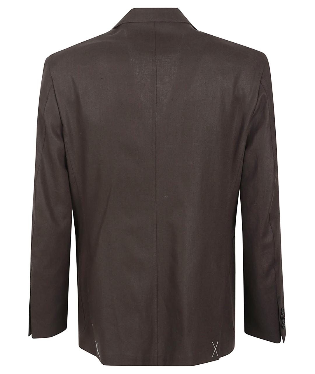 ZEGNA Коричневый льняной пиджак, фото 3