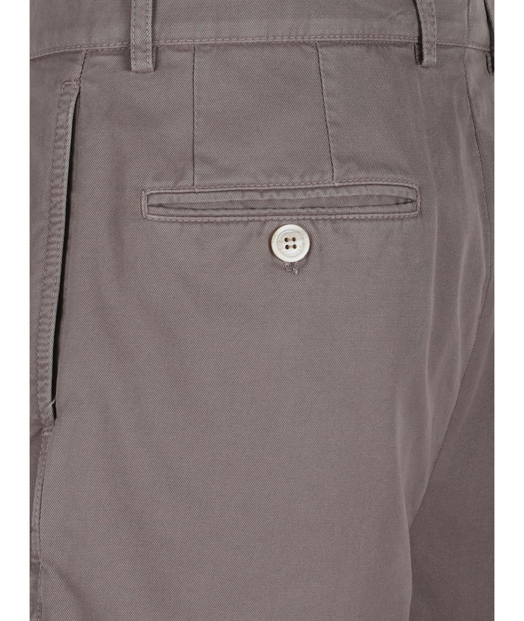 BRUNELLO CUCINELLI Коричневые хлопковые шорты, фото 2