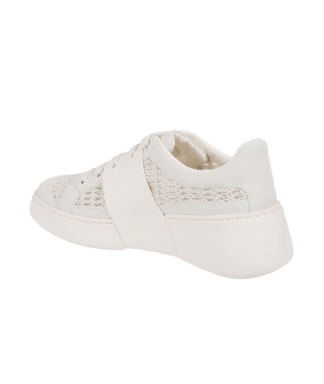 ROGER VIVIER Белые кожаные кроссовки, фото 3