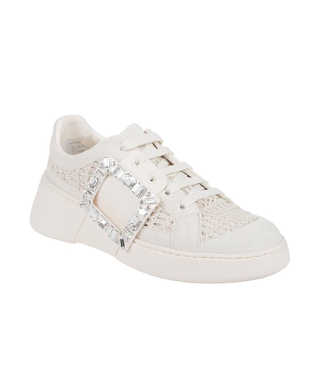 ROGER VIVIER Белые кожаные кроссовки, фото 2