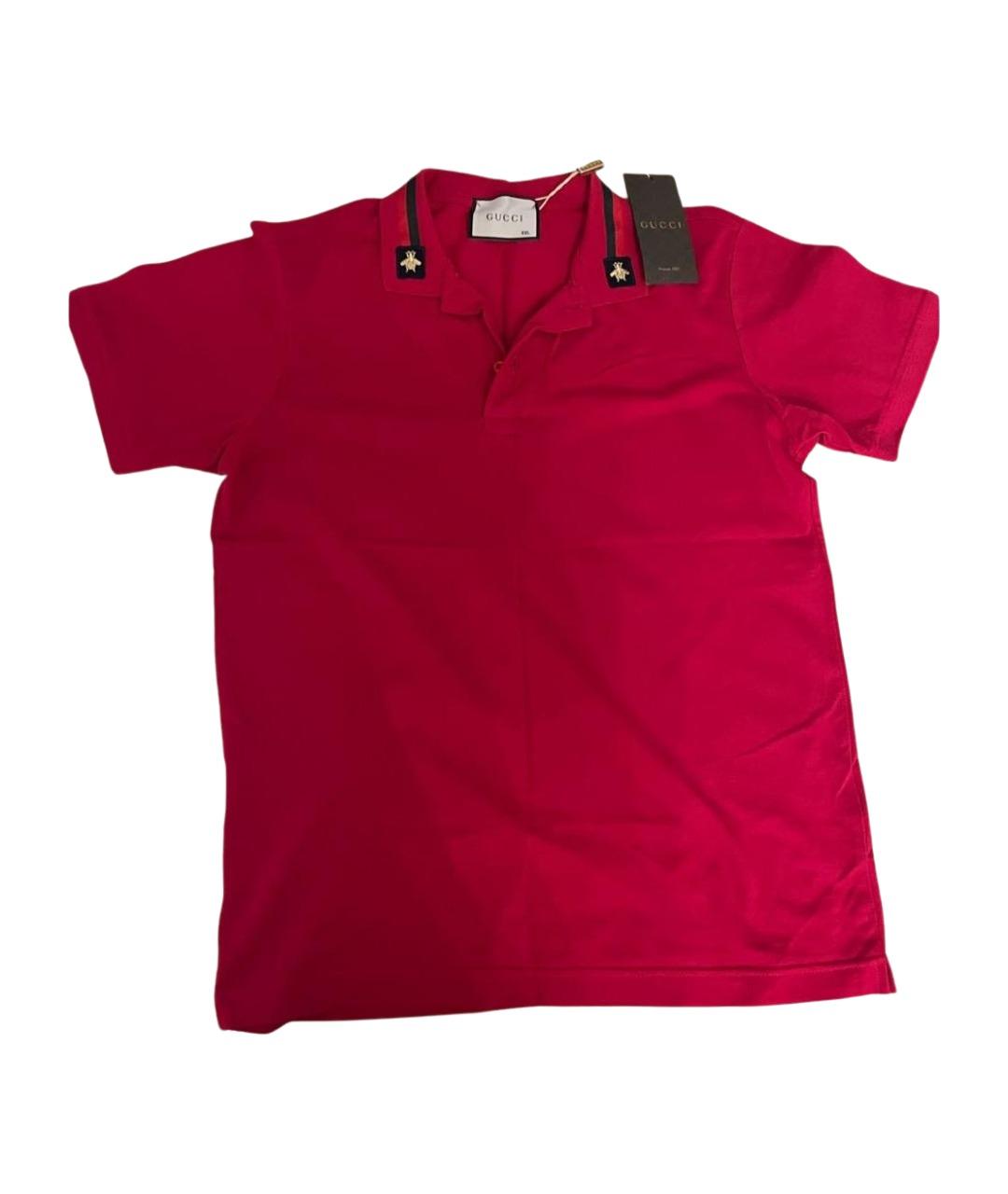 GUCCI Красное поло с коротким рукавом, фото 1