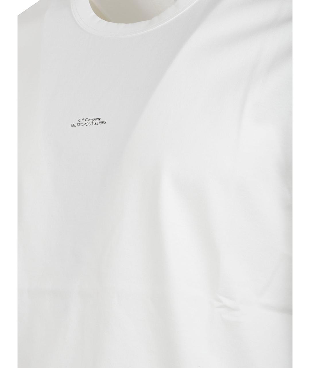 CP COMPANY Белая хлопковая футболка, фото 2
