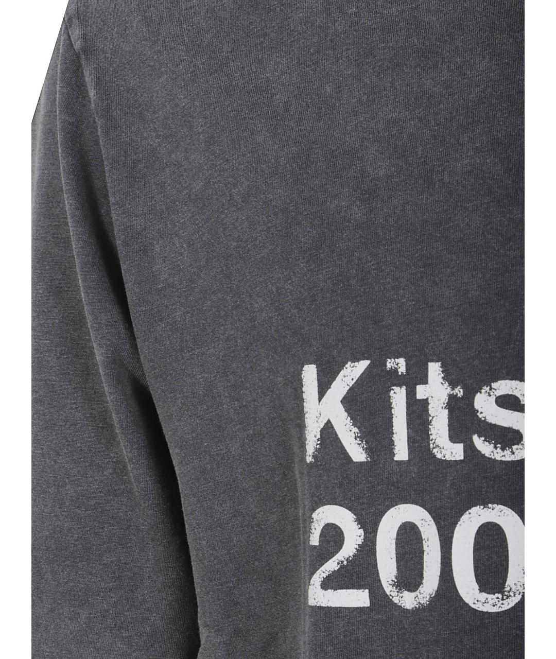 MAISON KITSUNE Черная хлопковая футболка, фото 2