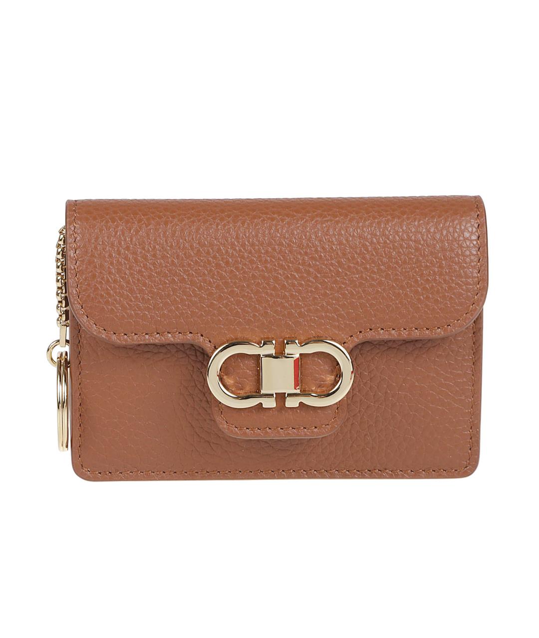 FERRAGAMO Коричневая ключница, фото 1