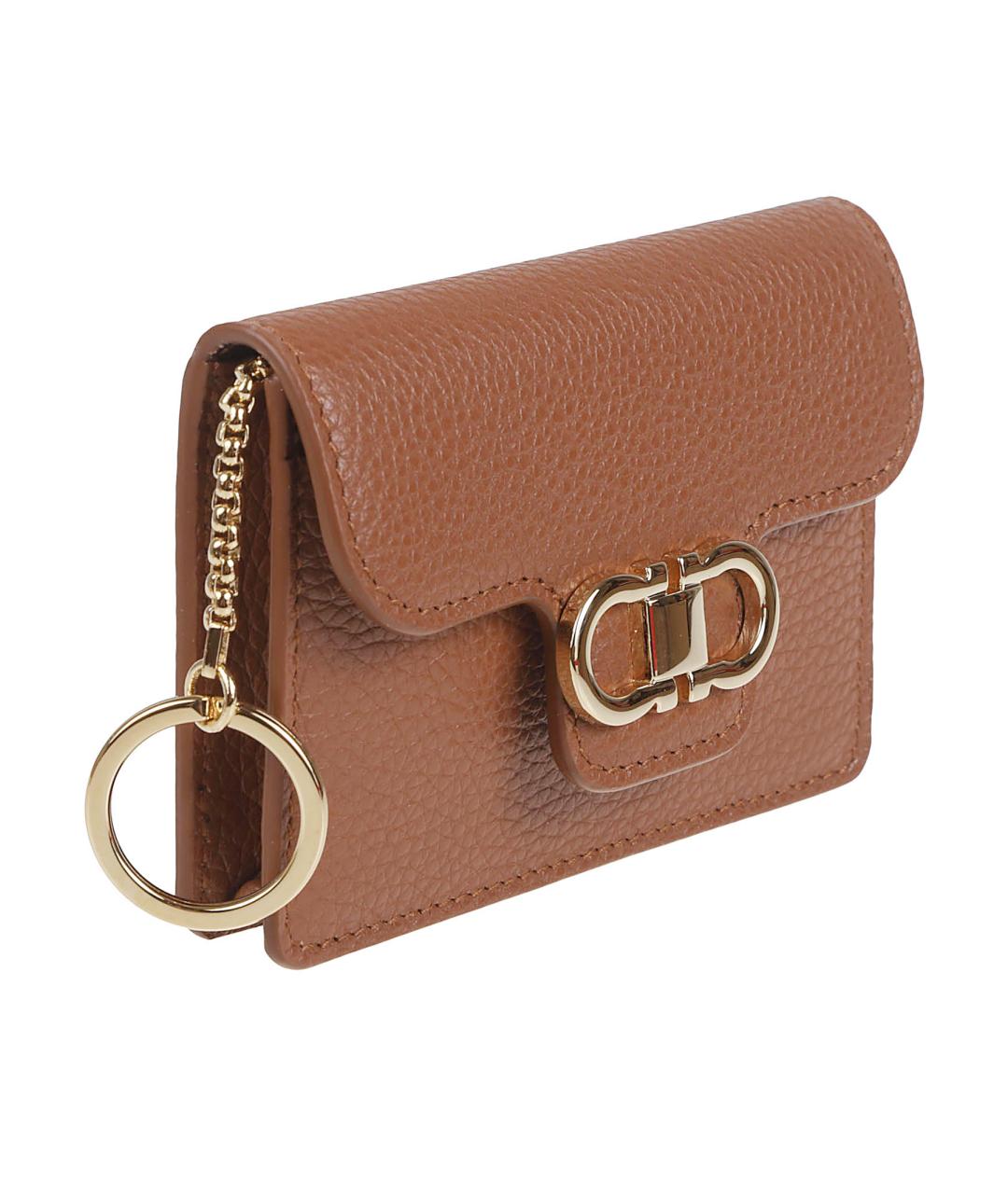 FERRAGAMO Коричневая ключница, фото 3