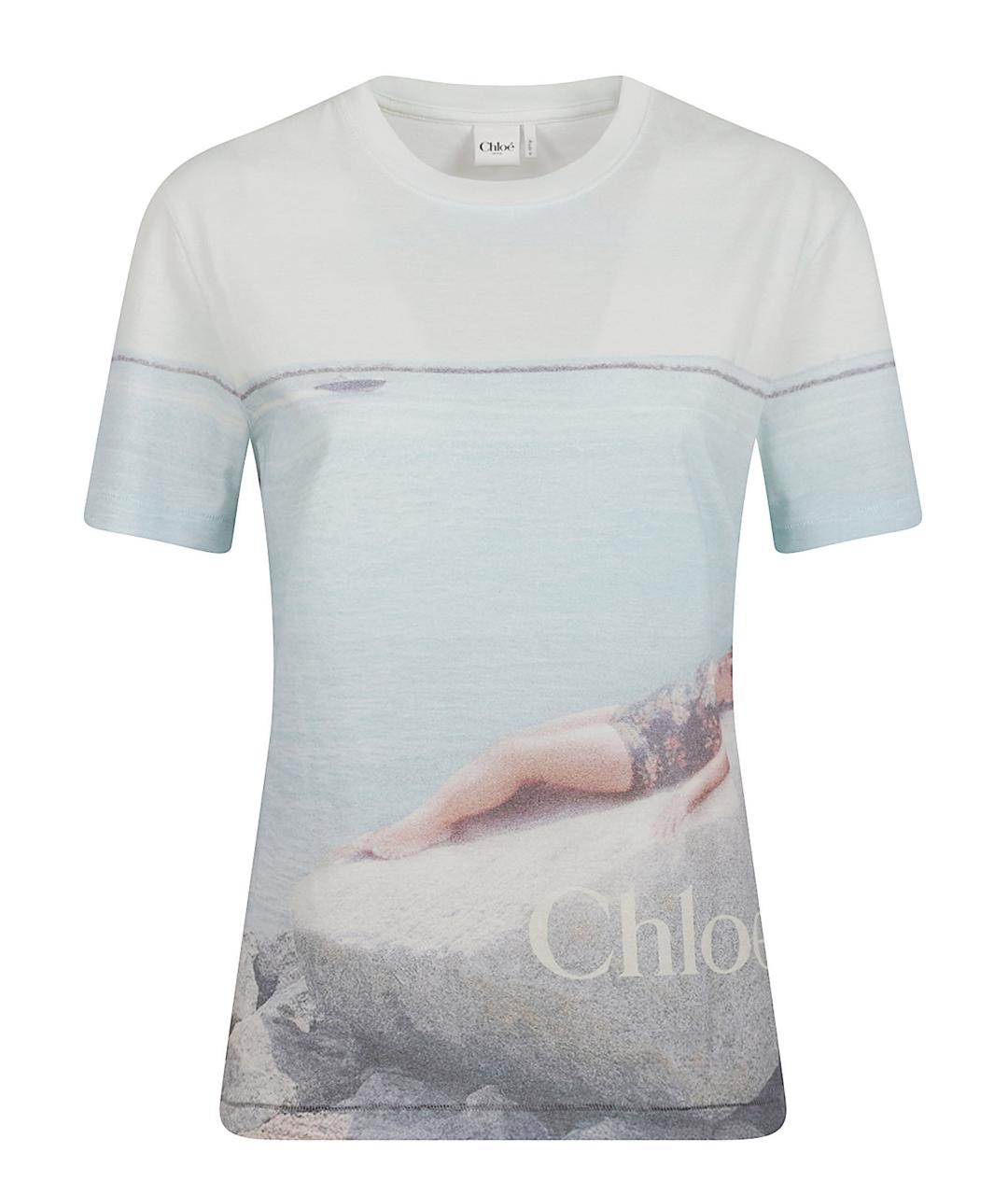 CHLOE Белая хлопковая футболка, фото 1